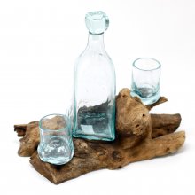 (image for) Molten Glass on Wood- Whisky Set