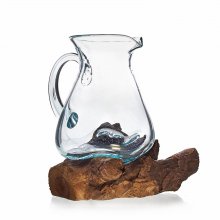 (image for) Molten Glass on Wood- Water Jug